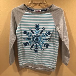 Girls snowflake jersey top